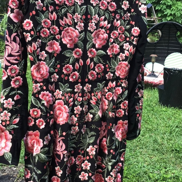 Vintage needle &thread embroidered Dress with under slip - Picture 2 of 12